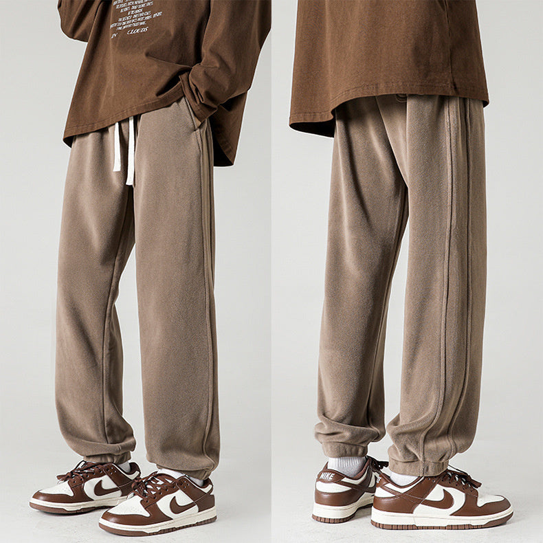 Winter Male Fleece-lined Track Pants