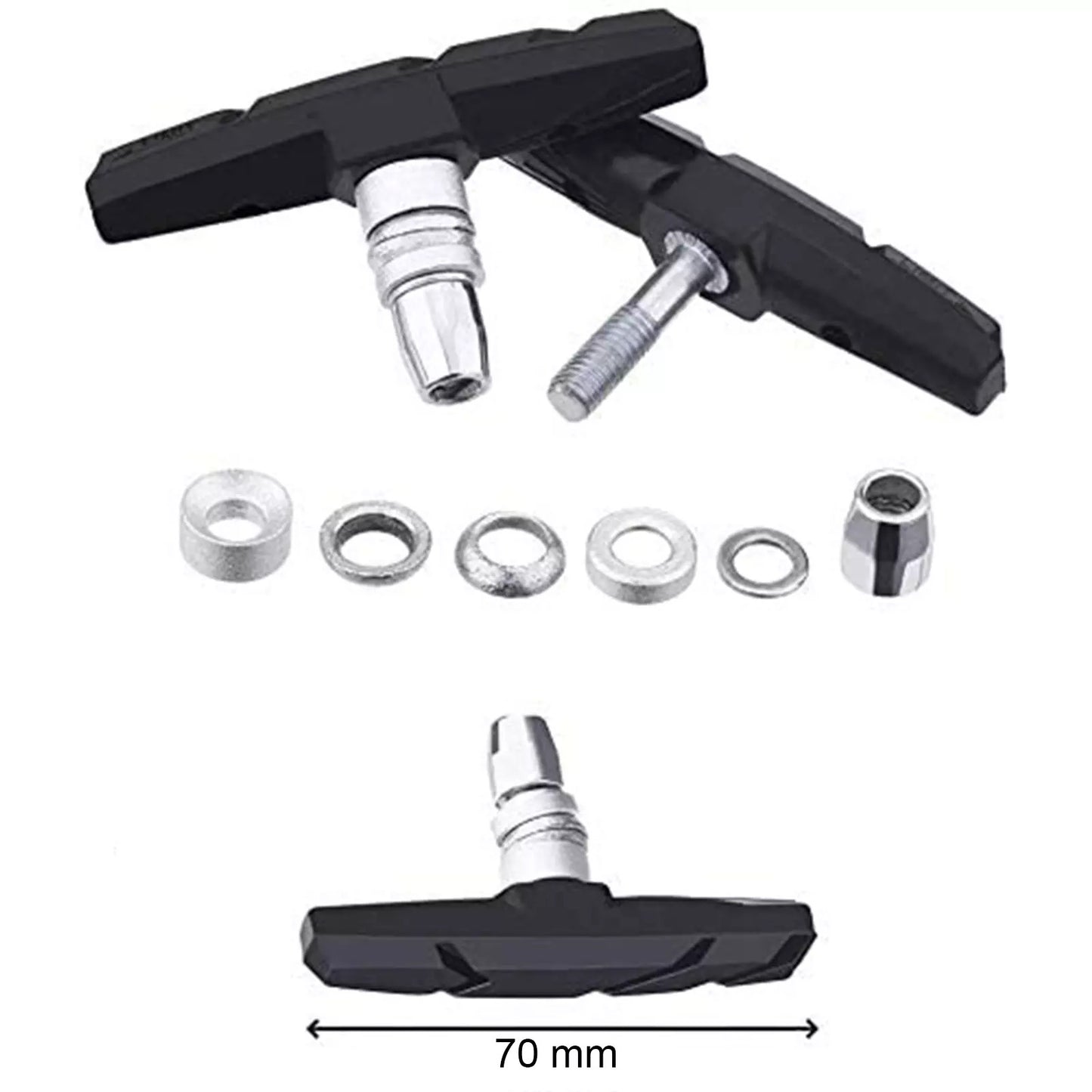 4x Bicycle Brake Pads Brake Pads Brake Shoes V-Brake For Shimano Sram 70mm