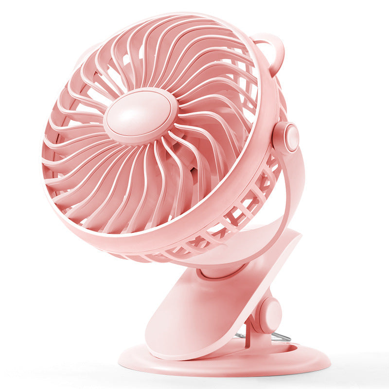 Portable Handheld 360 Silent Stroller Clip Small Fan