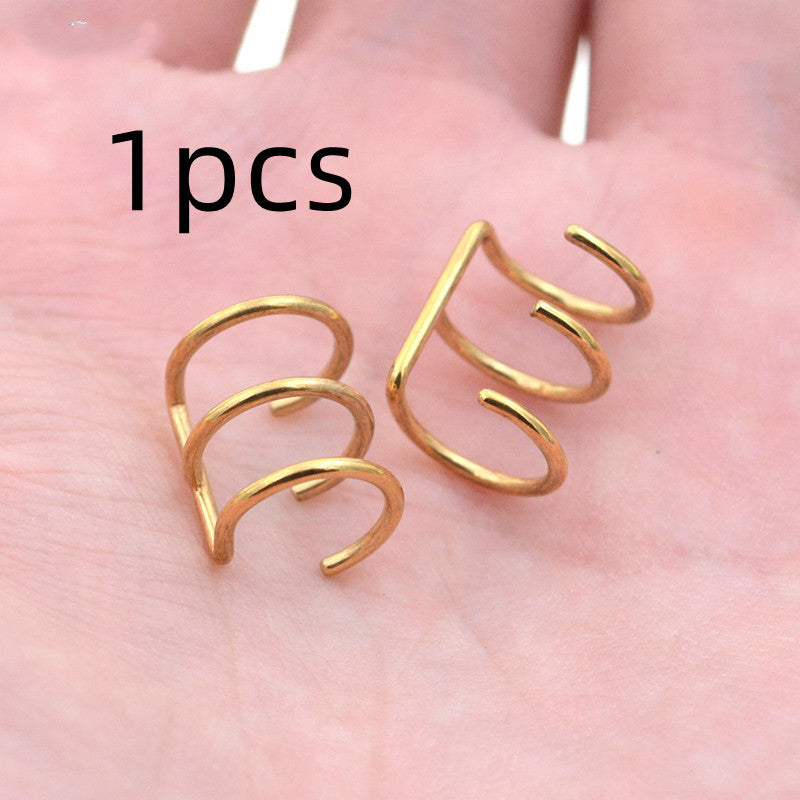 False Earrings Unperforated Earbuds Clip Style