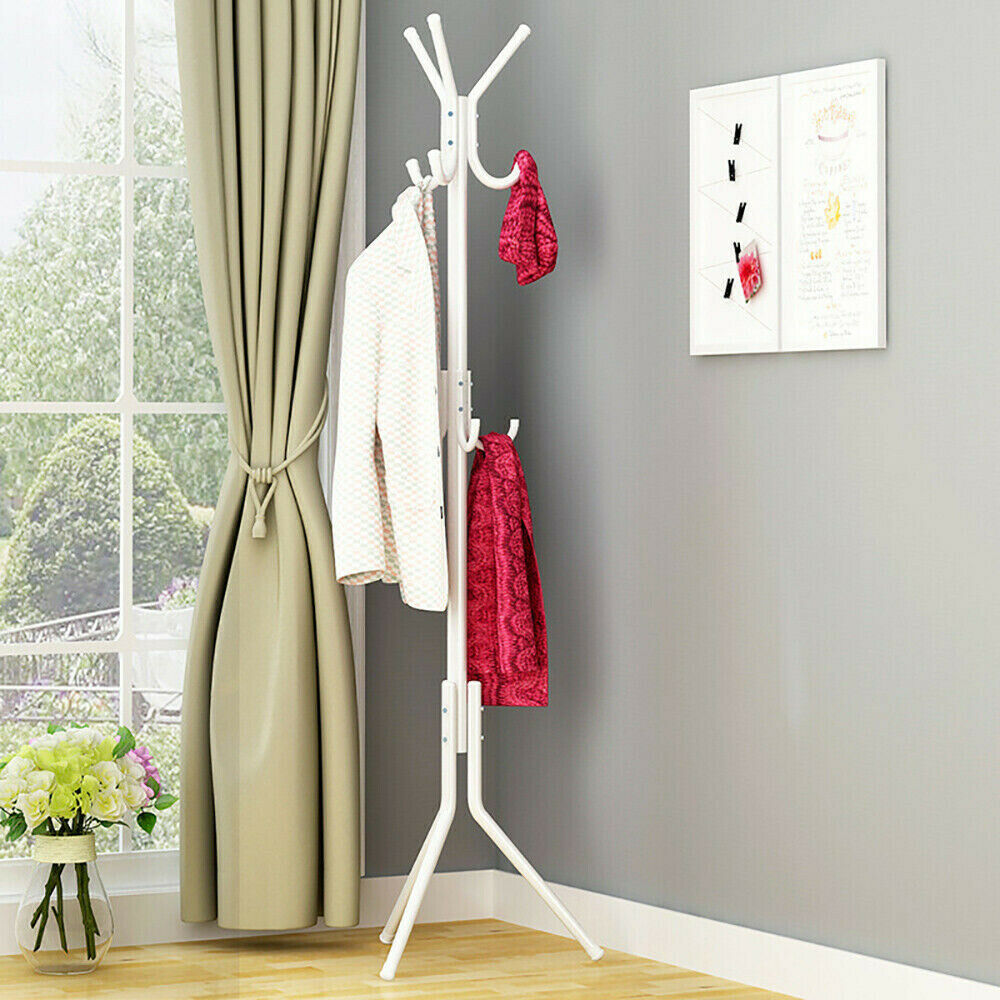 Coat Stand Coat  Hat   Jacket  Umbrella Floor Standing Rack Clothes Hanger Hooks UK