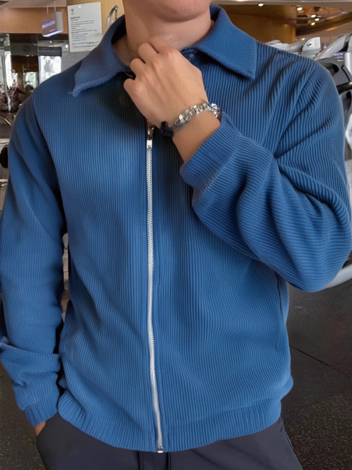 Casual Lapel Jacket Cardigan Men's Fashion
