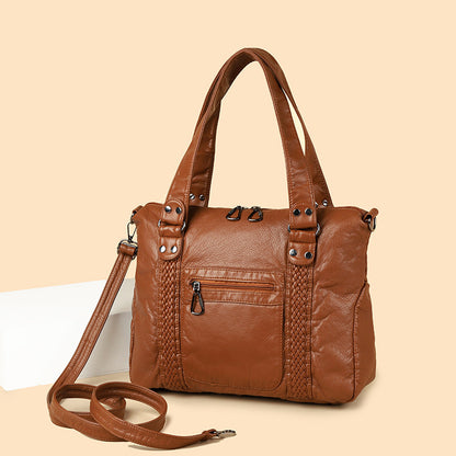 French Retro Motorcycle Shoulder Messenger Bag