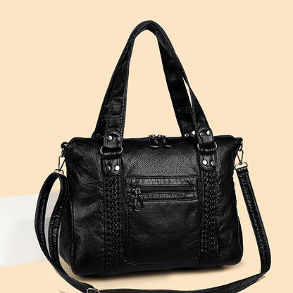 French Retro Motorcycle Shoulder Messenger Bag