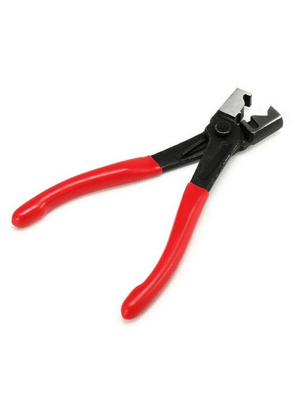 1pc Red Clicr-R Type Hose Clip Plier Practical Metal Collar Clamp Swivel Tool