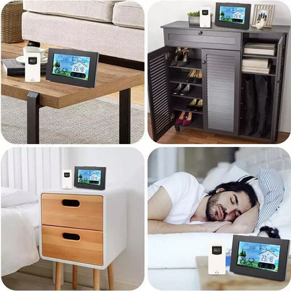 Wireless Weather Station Clock Digital Thermometer Temperature Indoor&Outdoor.