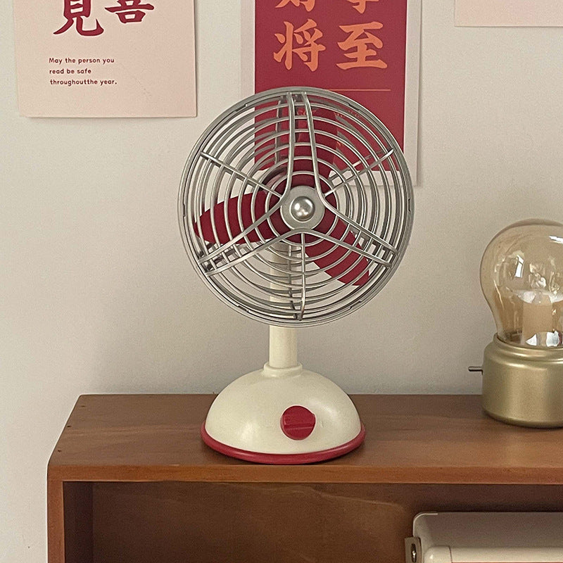 Creative Retro Little Fan Usb Charging Large Wind Fan
