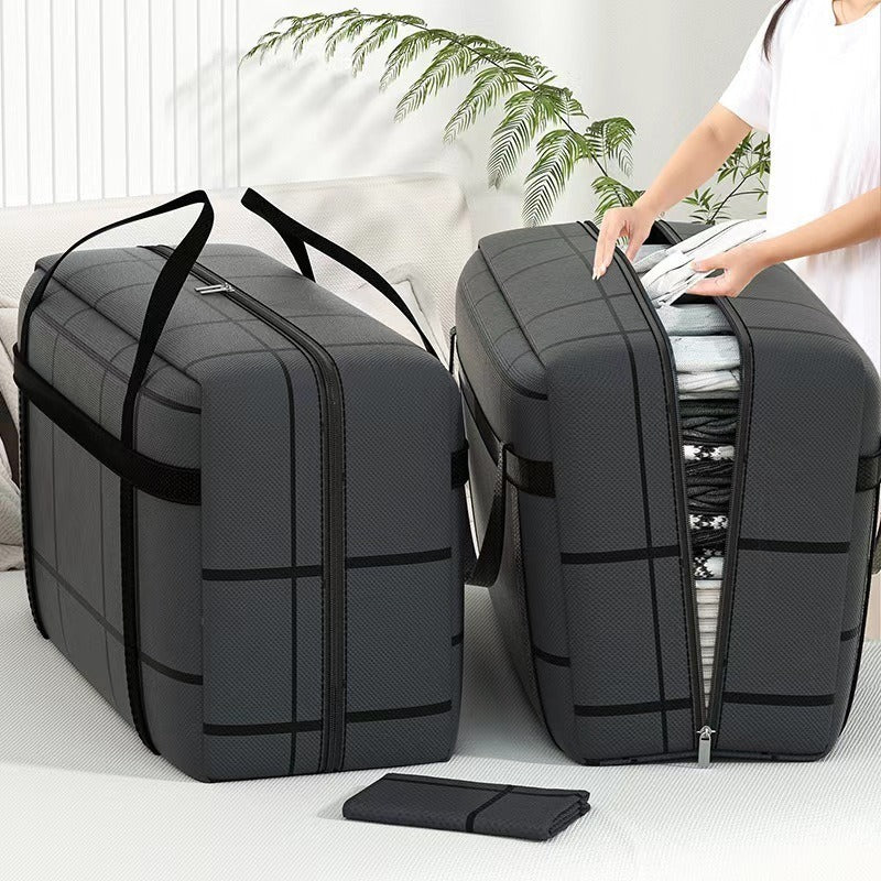 Portable Handle Clothes Storage Bin, Large Capacity Organizer Bag For Clothing & Quilts, Perfect For School & Moving Luggage
