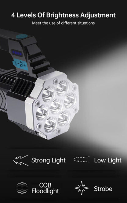 1-2Pcs Super Bright High Power LED Tactical Torch Rechargeable Flashlight New UK
