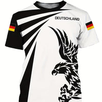 Men's T-shirt Casual 3D Printed Round Neck Short Sleeve Top