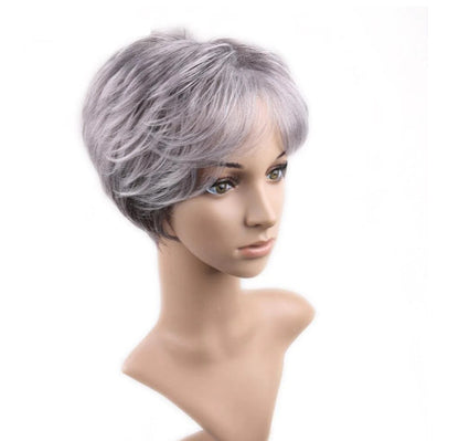 Women's Short Straight Hair Side Bangs Synthetic Wigs