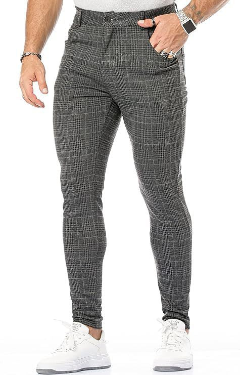 Men's Summer Thin 3D Printed Slim Fit Suit Pants