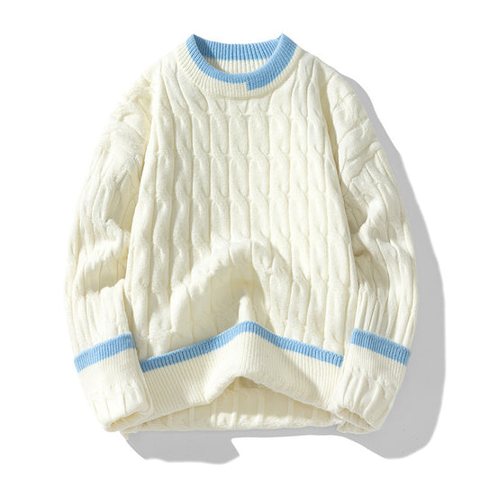 Fake Two Pieces Sweaters Men's Autumn And Winter New Bottoming Sweater