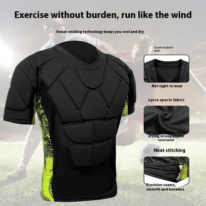 Protective Sweatshirt Chest Protector Sports Short Sleeve Football Ice Hockey Clothing