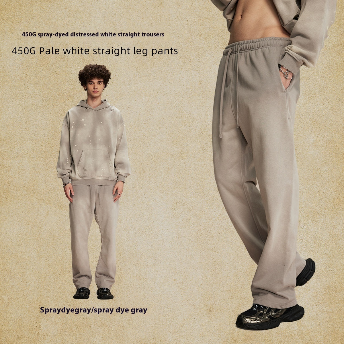 Straight Loose Street Retro Men's Trousers