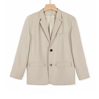 Mens Casual Spring Autumn Suit Jacket With Padded Shoulders In A Edgy Style