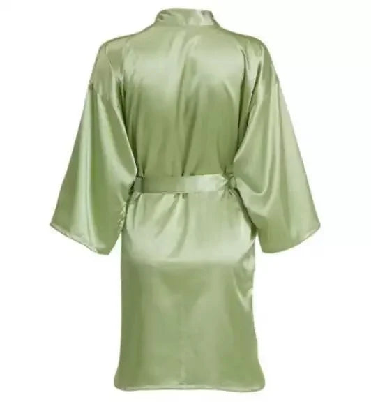 Custom Satin Wedding Bridesmaid Kimono Dressing Gown Bridesmaid Robes Soft Satin & Personalized Wedding/Bachelorette Party Robes