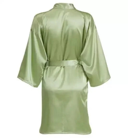 Custom Satin Wedding Bridesmaid Kimono Dressing Gown Bridesmaid Robes Soft Satin & Personalized Wedding/Bachelorette Party Robes
