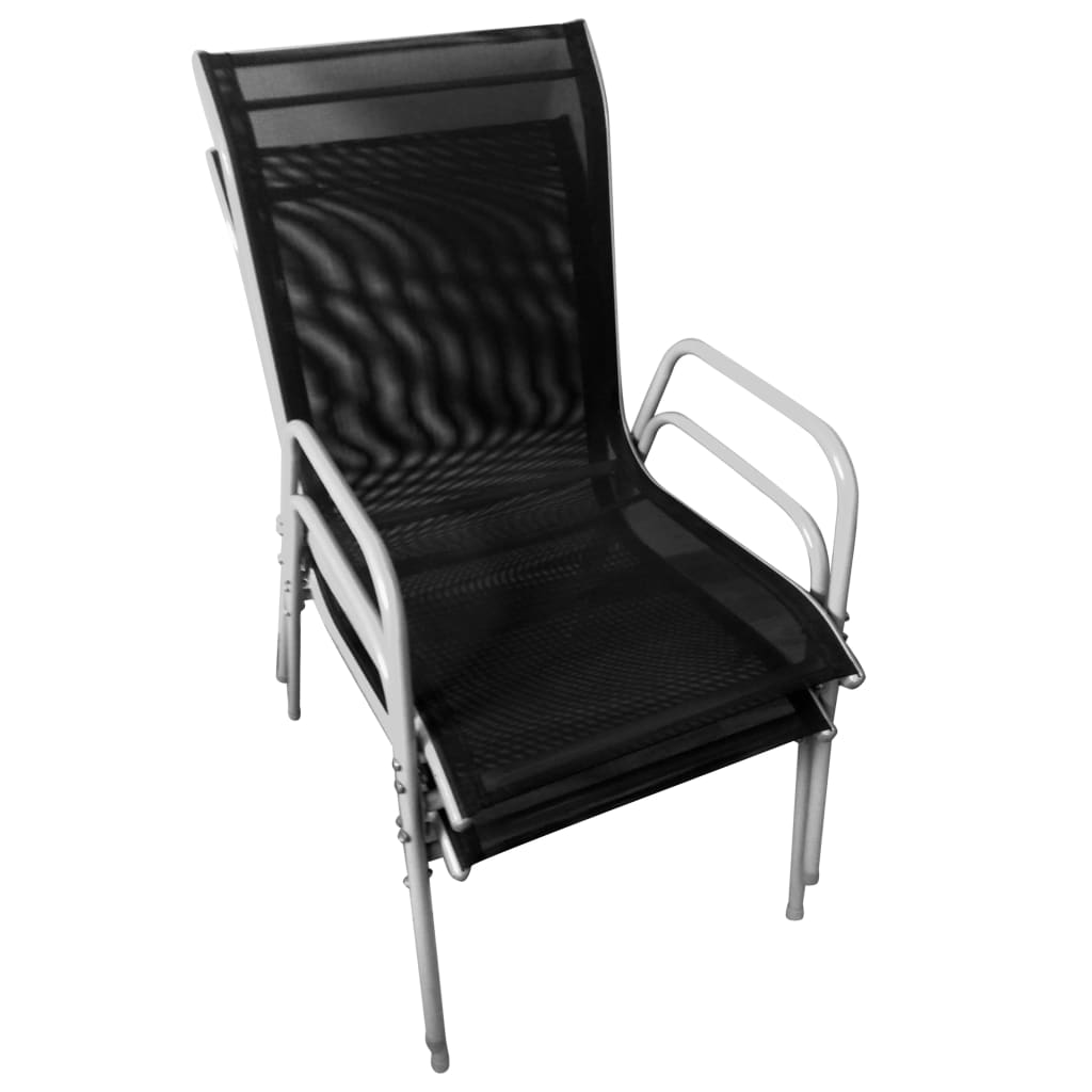 3-piece bistro set, steel, black