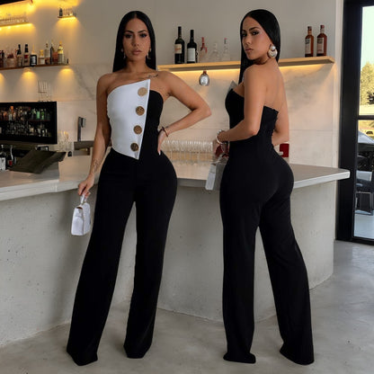 Women's Button Jumpsuit Commute Style