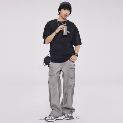Heavy High-grade Workwear Multi-pocket Dirty Casual Pants