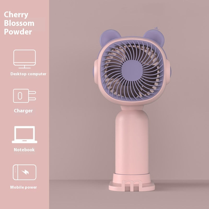 Portable Handheld USB Mini Cartoon Rechargeable Small Fan