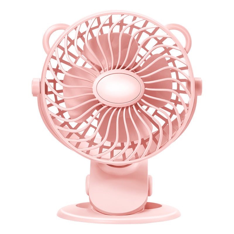 Portable Handheld 360 Silent Stroller Clip Small Fan