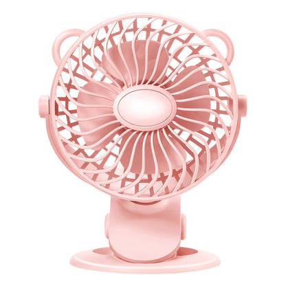Portable Handheld 360 Silent Stroller Clip Small Fan