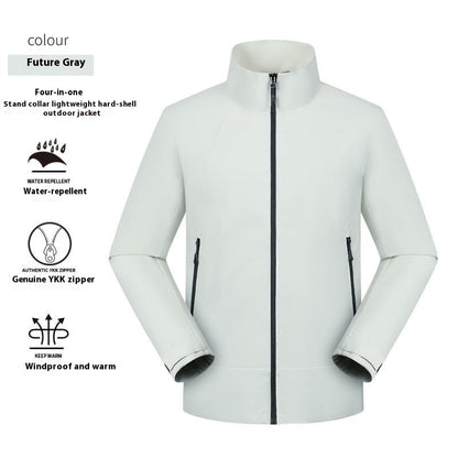 Thin Waterproof Stand Collar Jacket Men's Coat