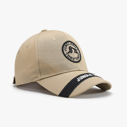 Hard Top Big Head Circumference Men's And Women's American Outdoor Letter Embroidery Baseball Cap