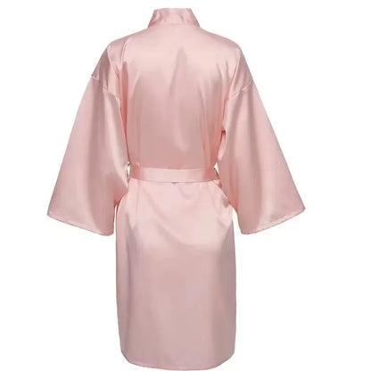 Custom Satin Wedding Bridesmaid Kimono Dressing Gown Bridesmaid Robes Soft Satin & Personalized Wedding/Bachelorette Party Robes