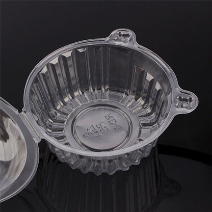 SINGLE CUPCAKE BOXES CLEAR MUFFIN HOLDER CASES DOMES CUPS PODS CONTAINERS