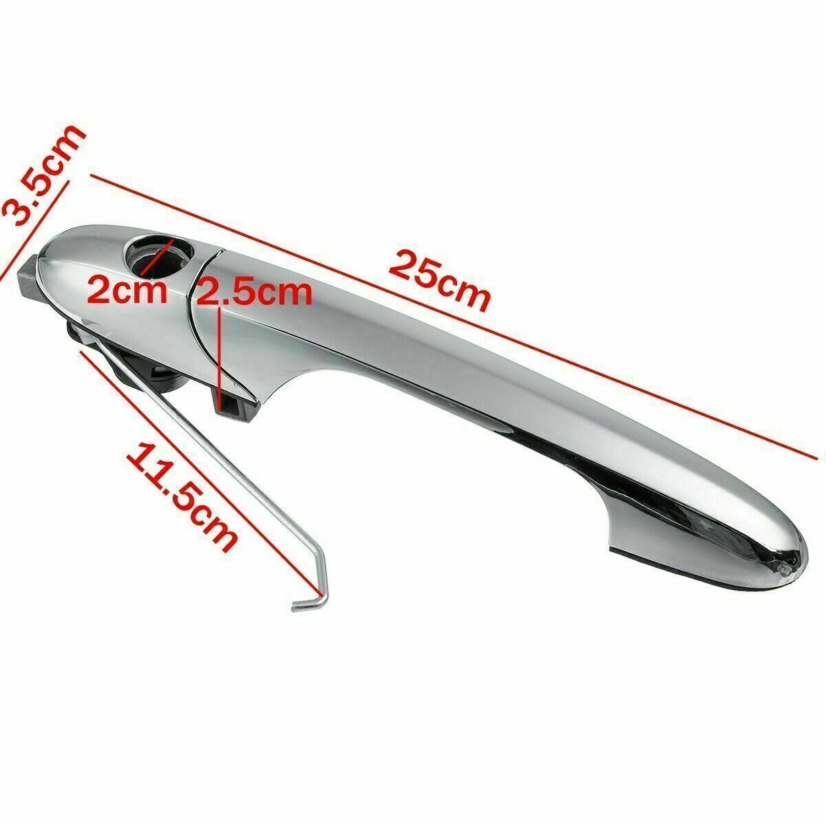 Drivers Side Outer Door Handle Chrome Offside 735592012 For Fiat 500