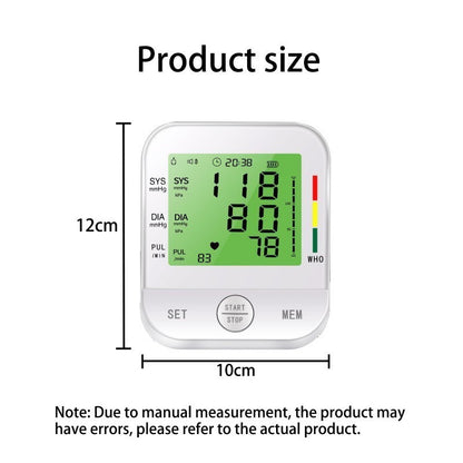 Home Arm Blood Pressure Monitor With Large Arm Cuff, Voice Announcement, Three-color Backlight And Large Display