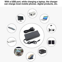 96W 34 Sizes Heads Adapter Universal AC DC Power Supply Charger Multi Laptop PC