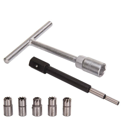 7PC Professional Injector Seat Cutter Cleaner Tool Set Carbon Remover