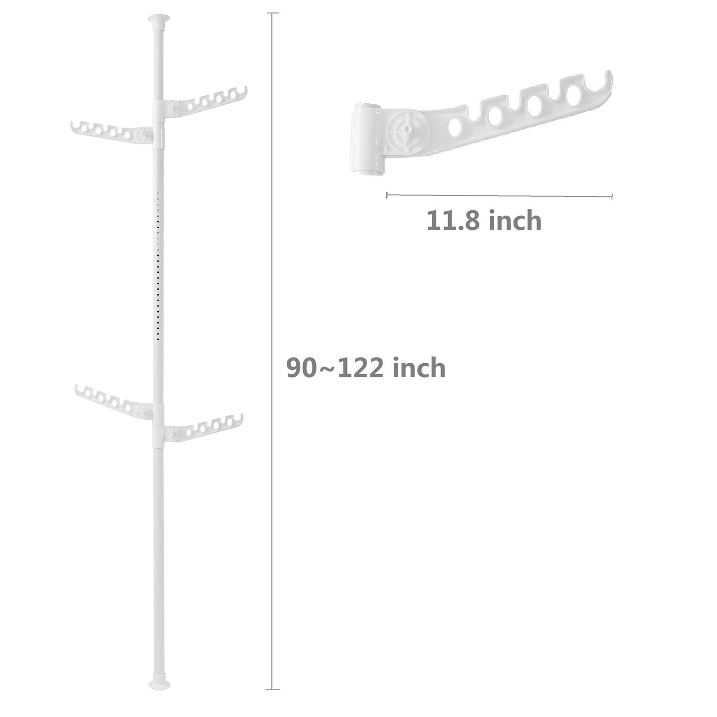 Extra Long Clothes Hanger With The Top Relying On The Ceiling And Nuclear Floor