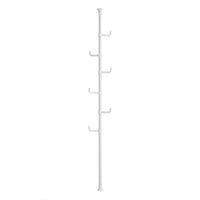 Extra Long Clothes Hanger With The Top Relying On The Ceiling And Nuclear Floor, Coat Rack Freestanding With 6 Hooks