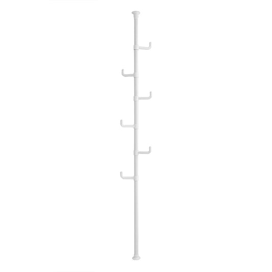 Extra Long Clothes Hanger With The Top Relying On The Ceiling And Nuclear Floor, Coat Rack Freestanding With 6 Hooks