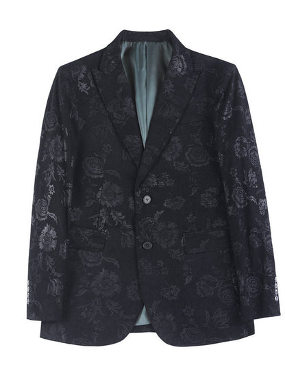 Men's Slim Fit Floral Print Casual Balzers