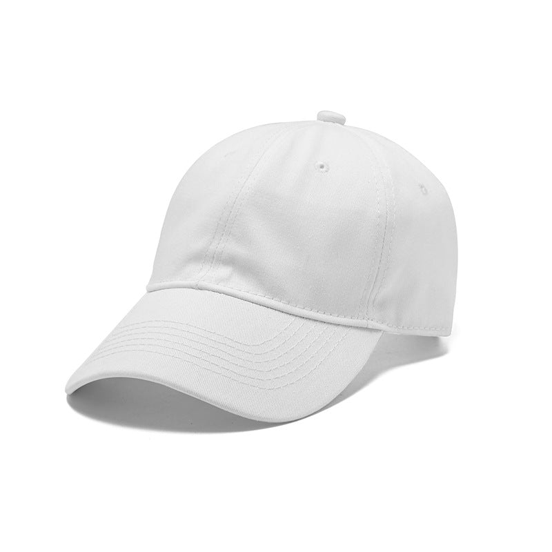 Men's Retro White Baseball Soft-Brim Hat