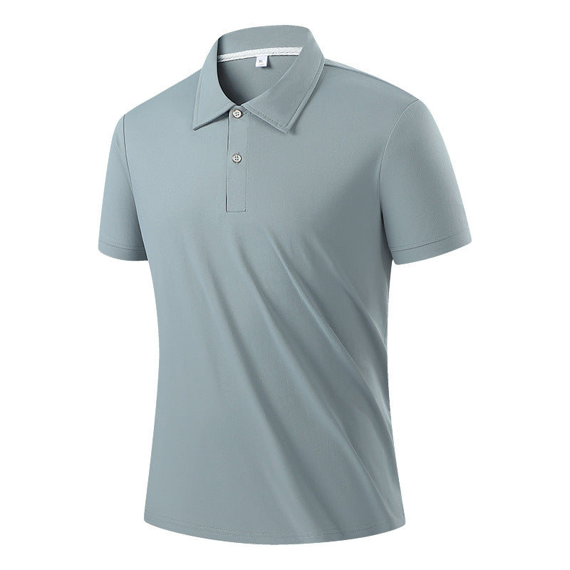 Mens Polo Shirt Sorona Plus-Size Ice Silk Short Sleeve