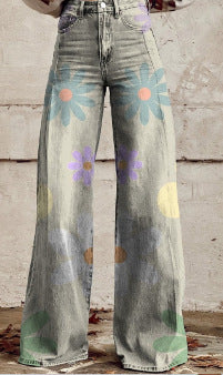 Hot Selling Plus Size Women's Casual Pants Thin Imitation Jeans