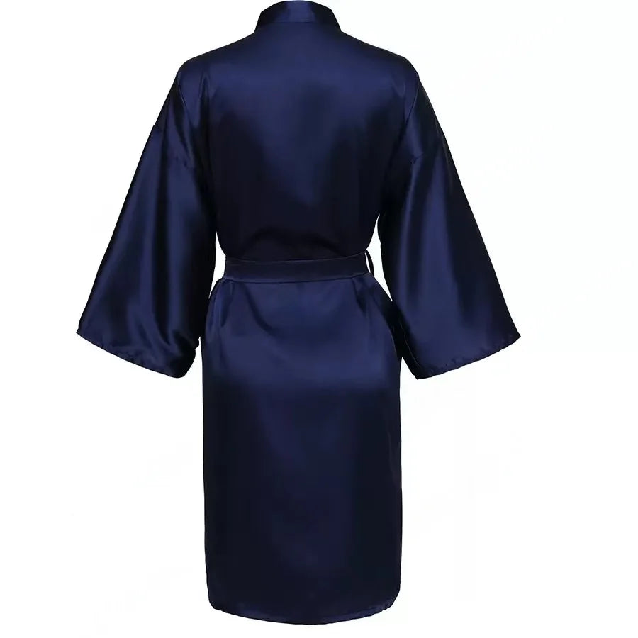 Custom Satin Wedding Bridesmaid Kimono Dressing Gown Bridesmaid Robes Soft Satin & Personalized Wedding/Bachelorette Party Robes