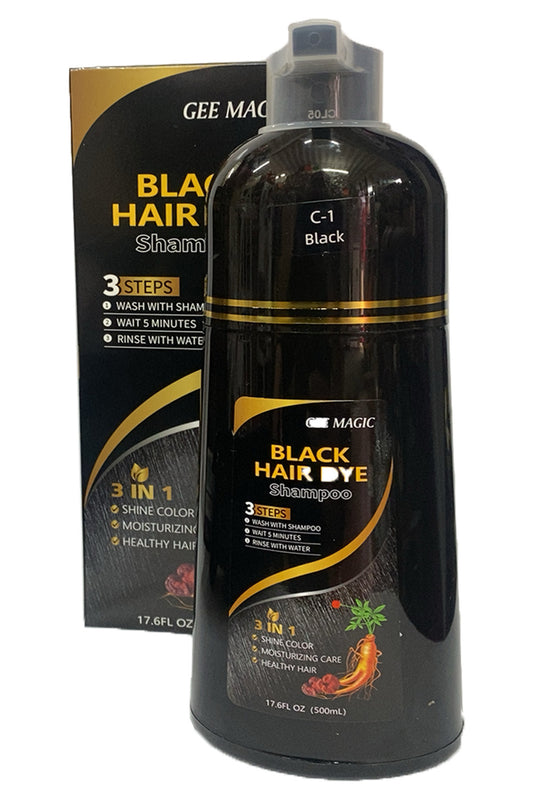 Women Men Black Dye Shampoo for Shining Moisturising Healthy Hairs-0